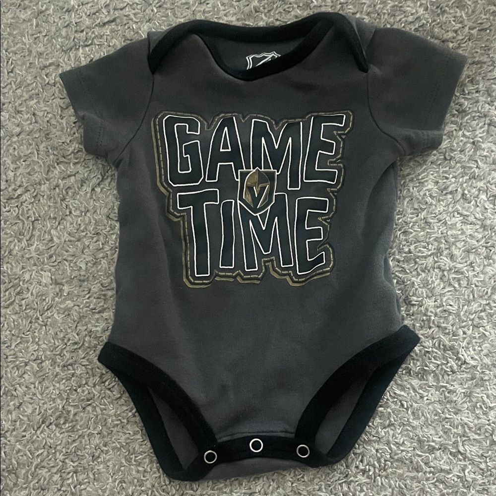 Las Vegas Golden Knights ‘Game Time’ Baby Onesie. Go Knights Go!